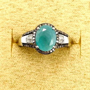 Premium Grandidierit Ring natürlicher champagnerfarbener und weißer Diamant - Bild 1 von 15