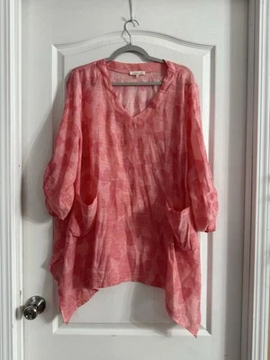 Indigo Soul 女式粉色蝴蝶印花泳装,尺寸 XL。  6056 — 第 1/4 张图片