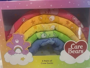 Care Bears 5 Paar Crew Socken Sockengröße 9-11 Neu - Bild 1 von 6