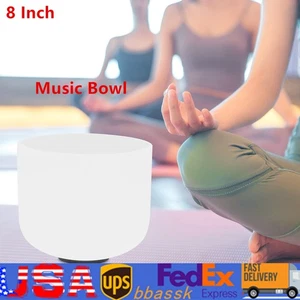 440 Hz Klangheilung 8" F Note Herz Chakra mattierter Quarz Kristall Klangschale - Bild 1 von 14