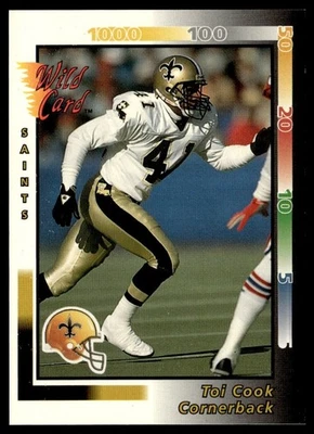 1992 Wild Card Toi Cook New Orleans Saints #387 - Image 1 of 2