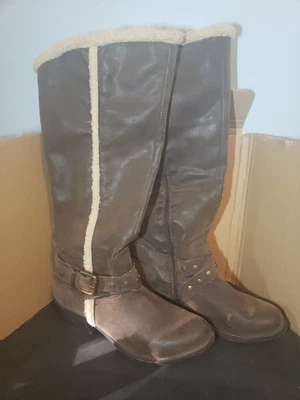 Nicole Knee High Brown Boots - Image 1 of 4