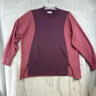 Sudadera Athleta Balance para mujer XL ciruela vino bloques de colores cuello falso aberturas laterales Foto 1 de 4