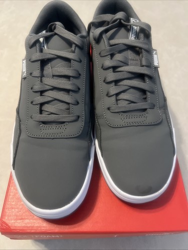 Puma Uomo Sneakers Skate Skate Stringate Tacco Piatto Basso Grigio Taglia 10