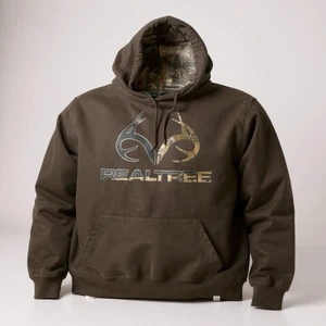 Felpa con cappuccio RealTree verde mimetico caccia uomo taglia XL - Foto 1 di 7