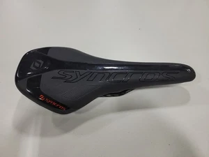 Syncros RP2.0 CRMO Road Bike Saddle Black/Red VL-1561 Light Wear - Picture 1 of 10