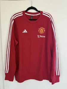 Manchester United Adidas DNA Sweater Sweat Shirt Top Soccer Football NWOT XL - Picture 1 of 5