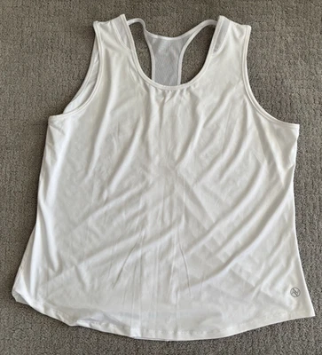 ADRIENNE VITTADINI SPORT Women's Tank Top White Activewear - Size XL - Image 1 of 4