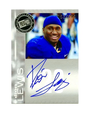 2011 Dion Lewis Press Pass RC Auto Blue Ink Silver /199 Rookie Signed Patriots - Image 1 of 2