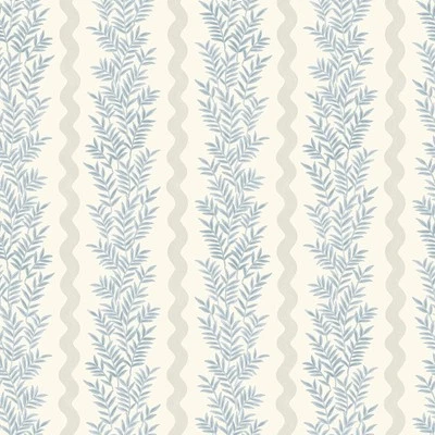 Papel tapiz a rayas follaje hoja onda texturizada lavable neutro/azul Holden 13961 Foto 1 de 3