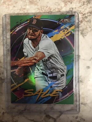 2020 TOPPS FIRE GREEN PARALLEL CARD OF CHRIS SALE/RED SOX 98/199 - Image 1 of 2