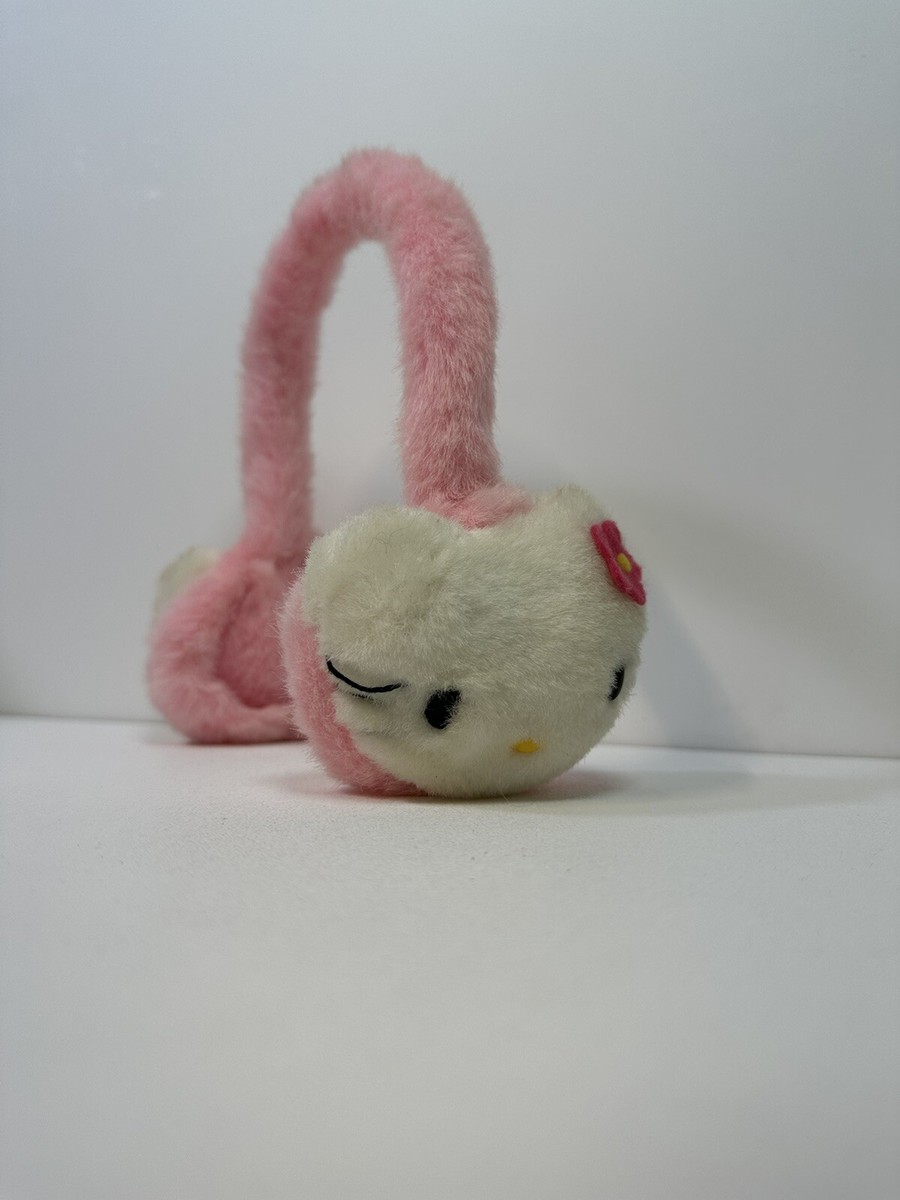Hello Kitty Fluffy Furry Plush Earmuffs Pink Head Band Y2K Accessory Bendable Amazon.com : SALLY ROSE Hello Kitty Plush Headband for  main image 2
