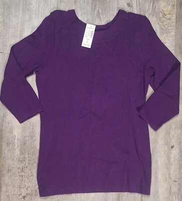 Dress Barn Roz & Ali Women's Career Size Small Purple Sweater - Imagem 1 de 4