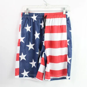 American Flag Basketball Shorts Youth Boy's Size 2XL - Patriotic Sport Wear - Picture 1 of 5