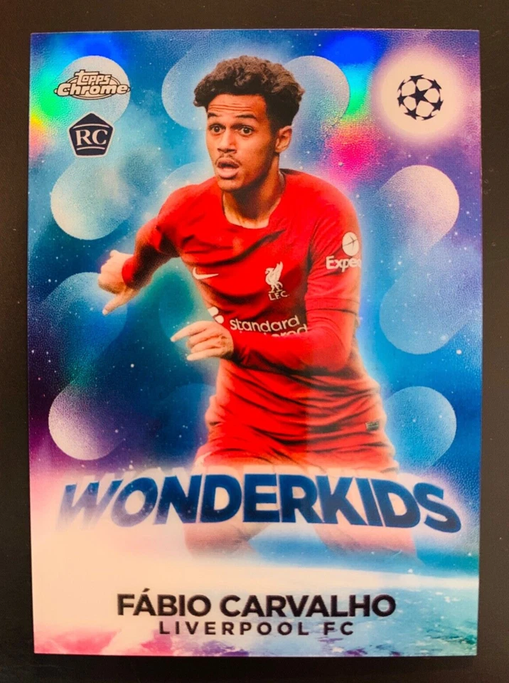 2022-23 Topps Chrome UEFA UCC #W-8 Wonderkids Fabio Carvalho Liverpool rookie RC - Image 1 of 1