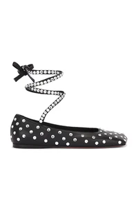 AMINA MUADDI Ane Crystal Lace Up Flat Size 39.5 - Picture 1 of 6