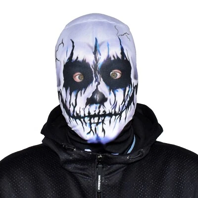 3D EFFECT VOODOO SKULL HEAD FABRIC FACE MASK HALLOWEEN HORROR FS196 - Image 1 of 4