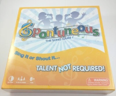 Spontaneous: The Song Game. 8+, 4-10 Players, 30 Mins, Sing It Or Shout It - Imagem 1 de 2