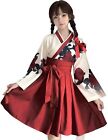 [Lady Lazy] Taisho römisches Hakama japanisches Kimono-Kleid lang Blumenmuster Lolita