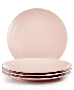 Martha Stewart Collection Piatti da Pranzo a Strisce Colorate, Set di 4 Colori Rosa - Foto 1 di 1