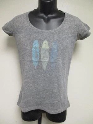 Nueva Camisa Gris Black Mountains North Carolina "Plumas" Para Mujer Tallas S-M-L Foto 1 de 4