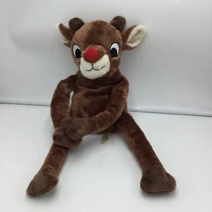 Rudolph The Red Nosed Reindeer Hanging Hug Plush Soft Toy Stuffed Dan Dee 18" - Picture 1 of 5