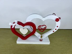 Double coeur rouge / blanc, Love - Photo 1 sur 1