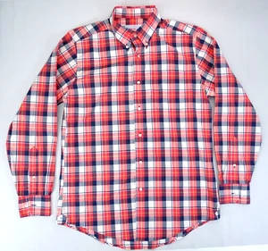 Southern Tide Classic Fit Hemd M rot weiß kariert Karo Logo Stretch Baumwolle - Bild 1 von 5