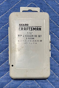 Vintage Sears Craftsman 5 Cut Tap & Hexagonal Die Set 9-52069 U.S.A.