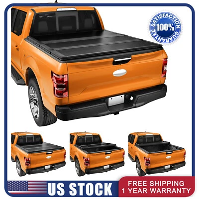 For 1999-2024 Ford F250/350 Super Duty 8ft Long Bed Hard 3-Fold Tonneau Cover - Image 1 of 4