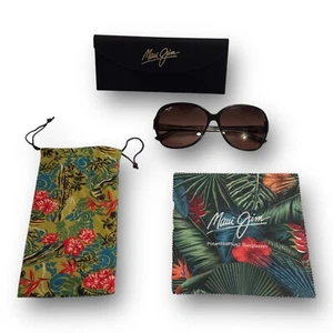 Maui Jim Sunglasses MJ294-02K Maile 60-14-135 Black Polarized with New Case - Picture 1 of 17