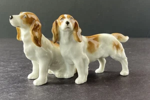 Hutschenreuther Germany - Porcelain Spaniel Dogs Figurine - HR Lion 12 Marking - Picture 1 of 15