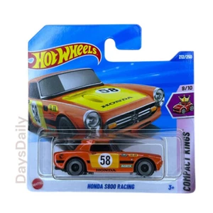 Hot Wheels Honda S800 Racing Orange RTH Mainline New Case L 2025 Short Card - Picture 1 of 4