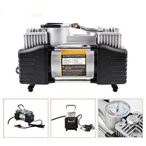 12V-24V Schwerlast Doppelzylinder Luftpumpe Luftkompressor Reifenfüller - Bild 1 von 2