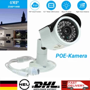 4MP PoE Kamera Aussen Smarte, POE IP Kamera Outdoor, Überwachungskamera IP66 - Bild 1 von 22