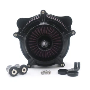 Filtro limpiador de aire de turbina CNC negro para Harley Sportster XL883 XL1200 2004~2014 - Imagen 1 de 9