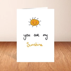 Süße Valentinstagskarte, Du bist mein Sonnenschein, für Frau, Freundin, Partner - Bild 1 von 7