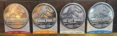 Jurassic Park Blu-ray DVD Tin Collection (4 Movies) – Embossed Collectible Tins - Image 1 of 2