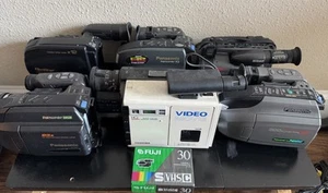 VHS-C Camcorder lot Of 6 Untested + For Repair Panasonic And Toshiba - Picture 1 of 3