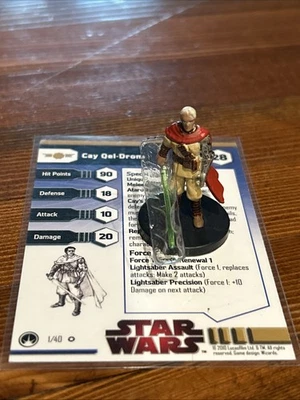 Star Wars Miniatures CAY QEL DROMA 1/40 MUITO RARO - Imagem 1 de 4