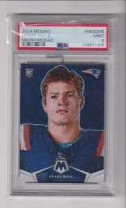 2024 MOSAIC MICRO MOSAIC DRAKE MAYE WITH PSA 9 GRADE - NEW ENGLAND PATRIOTS - Picture 1 of 1