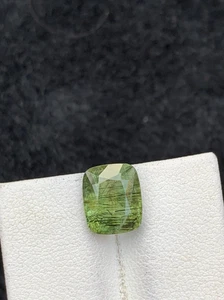 3,70 Karat natürlicher Rutil Peridot - Pakistan Herkunft - seltener Sammler Edelstein - Bild 1 von 4