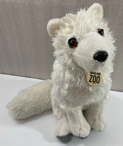 Wild Republic White Arctic Fox Wolf 13" plush Maryland Zoo - Picture 1 of 6