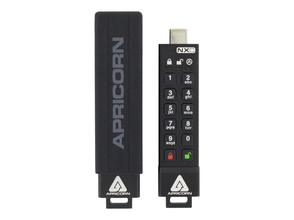 Apricorn Aegis Secure Key 3NXC 16GB USB 3.2 [Gen 1] Type C Flash Drive - Image 1 of 4