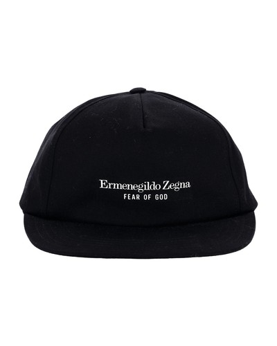 Cappello Baseball Fear Of God X Ermenegildo Zegna In Cotone Uomo Nero Taglia Unica