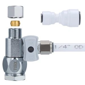 Adapter 3/8x 1/4 or 3/8 Add A Tee 1/2x 1/4 or 3/8 Water Line splitter1/4 Push to - Picture 1 of 6