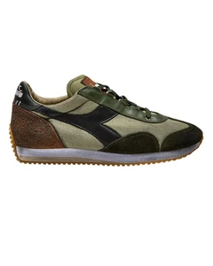 Scarpe Diadora Heritage Equipe Dirty Sw Evo Sneaker Casual Unisex Tela Verde Sal - Picture 1 of 6