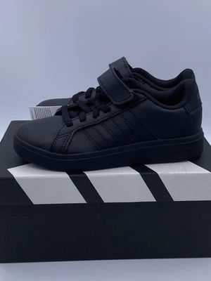 Adidas Grand Court 2.0 EL C Negro/Negro Niños Zapatos IH5530 #B18 10.5K Foto 1 de 4