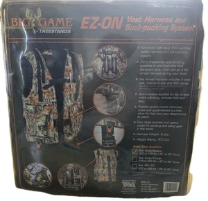 NEU BIG GAME TREESTANDS EZ-ON Weste Gurt & Backpacking System Small/Medium - Bild 1 von 2