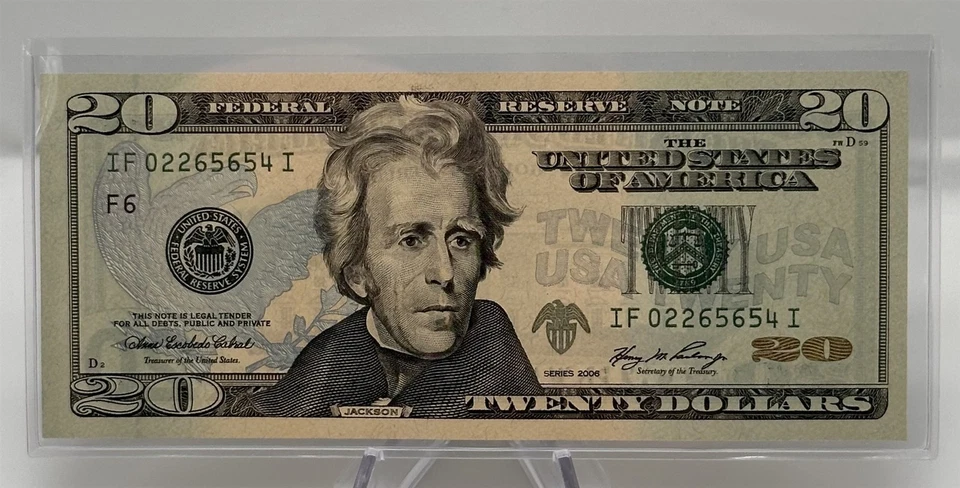 2006 $20 United States Treasury Bill Note, F Designation, FR-2094F - Image 1 of 3